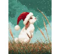 Animale Diy Tappeto Annodare Fai Da Te Kit Coniglio Dei Cartoni Animati Kit Per La Realizzazione Di Tappeti Con Gancio Fai Da Te Per Principianti，Arazzo All'Uncinetto Non Finito，Ricam 55x75cm