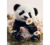 Animale Diy Tappeto Annodare Fai Da Te Kit Panda Dei Cartoni Animati Kit Per La Realizzazione Di Tappeti Con Gancio Fai Da Te Per Principianti，Arazzo All'Uncinetto Non Finito，Ricamo， 100x140cm