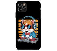 Animale DJ Hamster Con Cuffie Divertente Custodia per iPhone 11 Pro Max