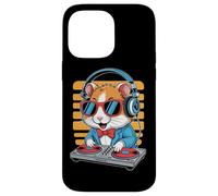 Animale DJ Hamster Con Cuffie Divertente Custodia per iPhone 14 Pro Max