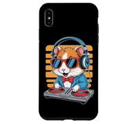 Animale DJ Hamster Con Cuffie Divertente Custodia per iPhone XS Max