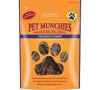 Pet Munchies Cane Naturale Snack Venison Strisce, 75 Gr, Scatola Di 8