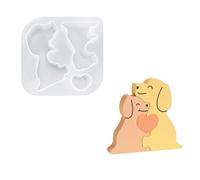 Animale in silicone che tiene l'amore cuore candela stampo stampo in pietra diffuso gesso per artigianato artigianale unico figure di animali