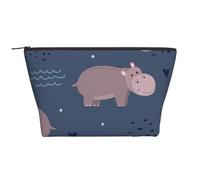 Animale ippopotamo, Borsa da toilette Borsa per trucco Borsa per cosmetici Borsa da toilette da viaggio portatile