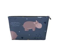 Animale ippopotamo, Borsa da toilette Borsa per trucco Borsa per cosmetici Borsa da toilette da viaggio portatile