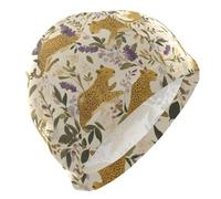 Animale Jungle Leopard Nuoto Impermeabile per Unisex Adulti Capelli Corti Impermeabile Nuoto per le Donne Protezione dei Capelli e Drag Riduzione Gorro de natacion para Hombre