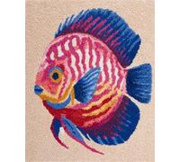 Animale Kit Tappeto Fai Da Te Pesce Di Mare Dei Cartoni Animati Kit Per La Realizzazione Di Tappeti Con Gancio Fai Da Te Per Principianti，Arazzo All'Uncinetto Non Finito，Ricamo，Tappe 52x38cm