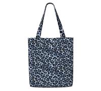 Animale leopardo azzurro,Borse della spesa riutilizzabili, borse per la spesa, borsa a tracolla in tela di grande capacità