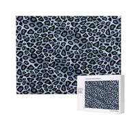 Animale leopardo azzurro chiaro,Puzzle in legno da 500 pezzi, gioco di famiglia, puzzle per adulti e adolescenti, decorazioni per la casa