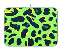 Animale Leopardo Pelliccia Stampa Prato Verde Nero Riutilizzabile Piatto mat 18x24 Rettangolo Grande controsoffitto Piatto mat Decorativo Home Decor Essentials