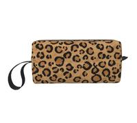 Animale leopardo selvatico stampato, Borsa per il trucco Borsa per cosmetici Borsa da toilette da viaggio portatile Borsa per trucco Organizer