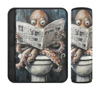 Animale mare Vintage Toilette Leggere Giornale 2 pz seggiolino auto Neck Strap Covers Più Comfort Guida per Bag forro para cinturon de seguridad