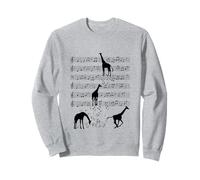 Animale musica giraffa Nota Clef Musicista Felpa