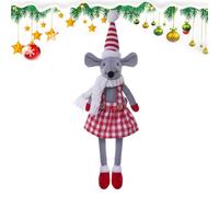 Animale natalizio, topi natalizi, gambe lunghe, topi in morbido tessuto, giocattoli natalizi | comodi topi natalizi per caminetti, scaffali, tavoli da pranzo, mobili da cucina