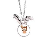 animale orso marrone natura hy uu coniglio collana ciondolo coniglietto animale gioielli regalo