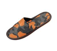Animale Orso Orso Arancione Nero Pantofole Usa E Getta Indoor Outdoor Ultraleggero Morbido personalizzato Slip-on Scarpe da Casa per Aereo Ospiti Partito zapatos para mujer, Orso Animale Orso