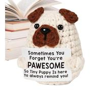 Animale Peluche Di Supporto Emotivo | Gancio Inspirational Supporto Dog Plush | Dotato di Comfort Motivazione Per Sollievo Da Stress, Ansia, Salute Mentale, Regali E Scollo