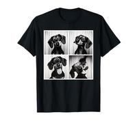 Animale Photobooth Bassotto Wiener Doxie Salsiccia Cane Weenie Maglietta