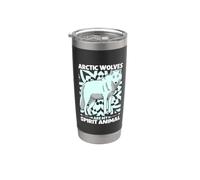 Animale preferito - Lupo artico Bicchiere termico in acciaio inox doppia parete