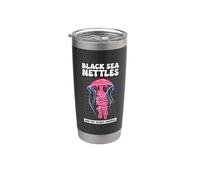 Animale preferito Medusa nera Bicchiere termico in acciaio inox doppia parete