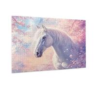 Animale Puzzle 300 Pezzi Adulti, 5D DIY Puzzle Cavallo Pattern Design con Confezione Regalo per Regalo Donna, Attività Famiglie Impegnative Principianti per Home Wall Bedroom Decor 40 x 28 cm -179Y