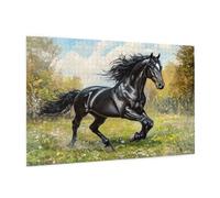 Animale Puzzle 300 Pezzi Adulti, 5D DIY Puzzle Cavallo Pattern Design con Confezione Regalo per Regalo Donna, Attività Famiglie Impegnative Principianti per Home Wall Bedroom Decor 40 x 28 cm -182Y