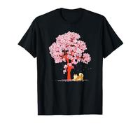 Animale Sakura Fiore Ciliegio Giappone Cane Anime Shiba Inu Maglietta