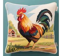 animale Set per ricamo a punto croce per principianti,Bellissimo grosso cazzo,creativo per adulti,cuscino decorativo,DIY decorazione per la casa,18x18in