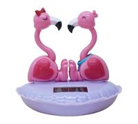 Animale solare,Animali danzanti ad energia solare,Console centrale Flamingo - Decorazione della testa scuotente del cruscotto 'automobile, Giocattolo della testa scosso di San