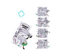 (Animale) Strumento di apprendimento per l'educazione dei bambini, libri in stoffa lavabili e resistenti agli