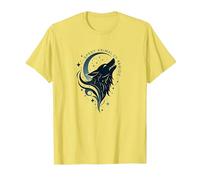 Animale Therian Spirit all'Interno: Lupo Mistico ululato Maglietta, Uomo, Limone, L
