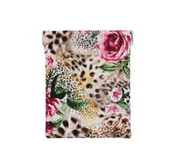Animale tigre stampa leopardo fiore rosa stampato, Spremere il portafoglio superiore da donna Borsa portaoggetti Piccola portamonete Portamonete
