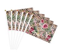 Animale Tigre Stampa Leopardo Rosa Fiore Stampa Bandiera Palmare Leggero Feste Eventi Decor Parata Sport Attività Facile Montaggio