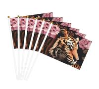 Animale Tigre Stampa Leopardo Rosa Fiore Stampa Palmare Bandiera Leggero Festival Bandiere Interni Esterni Decorazione Parata Eventi del Partito