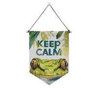 Animale Verde Keep Calm banner da appendere alla parete con asta telescopica gagliardetto bandiere bandiere all'aperto decorazioni per feste per interni, feste all'aperto