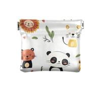 Animale Zoo Foglia Beige Moda Donne PU Cuoio Coin Purse Decorativo Gioielli Organizzatore per le Donne bolsas para monedas de