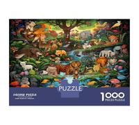 animaleei Bosco Puzzle 1000 Pezzi In animaleei giungla cartone Spesso, Un Tangram Per Enigma Per Lo Stress Relief, Ideale Per Quadro Fai Da Te, Regalo Di Compleanno Perfetto 70x50cm/1000pcs