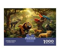 animaleei Bosco Puzzle 1000 Pezzi In Re giungla cartone Resistente,Un Tangram Per Giochi Di Puzzle Per Lo Sviluppo Cognitivo,Ideale Per Attività Fuzzle Post-scuola,Il Puzzle Più Venduto 38x26cm/10