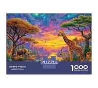 Animalei della savana africana Puzzle 1000 Pezzi, Jigsaw Puzzle Per Adulti E Ragazzi Dai 14 Anni in Su, Giochi Stimolanti Per Tutta La Famiglia 70x50cm/1000pcs