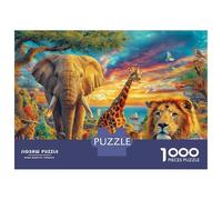 Animalei della savana africana Puzzle 1000 Pezzi, Jigsaw Puzzle Per Adulti E Ragazzi Dai 14 Anni in Su, Giochi Stimolanti Per Tutta La Famiglia 38x26cm/1000pcs