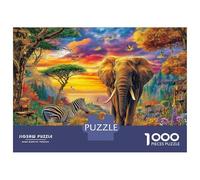 Animalei della savana africana Puzzle 1000 Pezzi Per Adulti E Ragazzi Dai 14 Anni in Su, Giochi Stimolanti Per Tutta La Famiglia 52x38cm/1000pcs