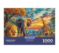 Animalei della savana africana Puzzle 1000 Pezzi Per Adulti E Ragazzi Dai 14 Anni in Su, Giochi Stimolanti Per Tutta La Famiglia 52x38cm/1000pcs