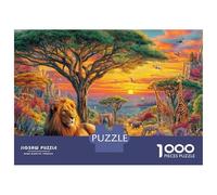Animalei della savana africana Puzzle 1000 Pezzi Per Adulti E Ragazzi Dai 14 Anni in Su, Giochi Stimolanti Per Tutta La Famiglia 70x50cm/1000pcs