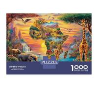 Animalei della savana africana Puzzle 1000 Pezzi Per Adulti E Ragazzi Dai 14 Anni in Su, Giochi Stimolanti Per Tutta La Famiglia 52x38cm/1000pcs