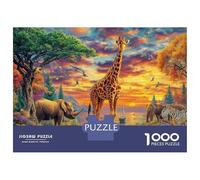 Animalei della savana africana Puzzle 1000 Pezzi | Puzzle Per Adulti E Bambini | Per Tutta La Famiglia | Con Una Misura Di 52x38cm/1000pcs