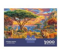 Animalei della savana africana Puzzle Da 1000 Pezzi - Puzzle Ad Alta Difficoltà,Giochi Stimolanti Per Tutta La Famiglia 52x38cm/1000pcs