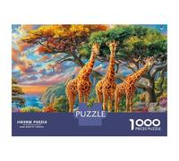 Animalei della savana africana Puzzle Da 1000 Pezzi - Puzzle Ad Alta Difficoltà,Giochi Stimolanti Per Tutta La Famiglia 52x38cm/1000pcs