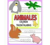 Animales: Colorea y Traza Palabras