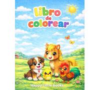 Animales de la granja para colorear: Libro infantil kawaii para niños y niñas (2-6 años)