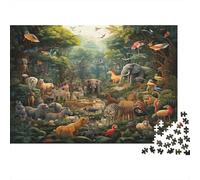 Animales de la selva Rompecabezas 1000 Piezas De Cartón Grueso Juego De Rompecabezas Anti Estrés Adultos Para Puzzle Para Enmarcar Como Regalo Original 52x38cm/1000pcs